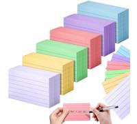 1200 Feuilles Fiche Bristol A8, 5.2 x 7.4 cm Flash Cards, 150 g/m² Papier | Fiches Bristol, Fiche de Revision, Flashcards pour l'école, Bureau et Maison (6 Couleurs, 200 Feuilles de Chaque Couleur)