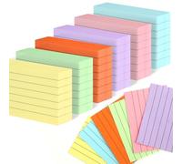 1200 Fiches Bristol A8 Couleur, Flashcards et Fiche de Revision | Papier 150 g/m², lignées recto verso, format compact pour vocabulaire, notes et étude à l'école, au bureau ou en déplacement
