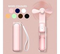 1200 mAh Mini ventilateur pliable multifonctionnel - Refroidisseur d'air portable rechargeable, idéal pour une utilisation à la maison et les essentiels de voyage vert,bleu,Blanc,rose,Brun,Noir,JauneA