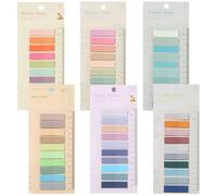 1200 Pcs Marque Page Adhesives, Index Tabs, Onglets D'Index avec Règle, Notes Autocollantes Colorées de Inscriptibles pour la Maison/École/Bureau