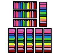 1200 Pièces Marque Page Adhesif, 3 Formes 10 Couleurs Transparent, Onglets Séparateur Guides D'index, Notes Adhésives Multicolores, Inscriptible Sticky Tabs pour la Maison, École, Bureau