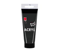 Marabu Peinture acrylique Acrylcolor – crémeuse, base d'eau, séchage rapide – Noir, tube 100 ml