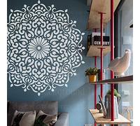 120cm Huge Giant Mandala Indian Arabic Ethnic Round Pochoirs Pochoirs Peinture Mandala Grand Pour Les Murs Grand Modèle De Meubles De Décoration Revêtement De Sol Mural De Niche Cadres De