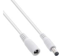 120er B-Pack InLine® Rallonge DC, DC ST/BU 5,5x2,1mm, blanc, 2m