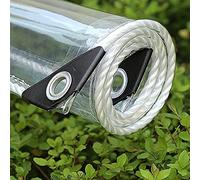 120x210CM Bâche Industrielle Bâche Transparente avec œillets, Bâche Transparente en Plastique Imperméable 0.35mm, Couverture De Feuille De Toit De Terrasse De Pergola en PVC Durable 500g/m²