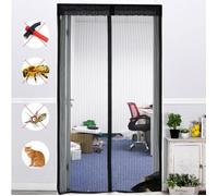 120x220cm Moustiquaire Porte Magnétique Rideau de Porte avec Bande Adhesive Sans Perçage Anti Moustique Insecte Mouche pour Couloirs