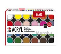 [1210000000215] Marabu Set de peinture acrylique BASIC, 24 x 18 ml