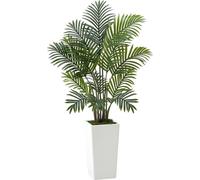 1219 mm Lot de 2 palmiers Areca artificiels avec pot blanc d'intérieur