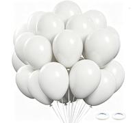 122Pcs Blanc Balloon Set,10 Inch Matte White Balloons Bouquet with White Balloon Arch Kit for Birthday Party Decoration, Boho Wedding,Christening,Baby Shower,Cloud Theme Party Supplies
