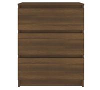 (12440)Commode - contemporain - Buffet rangement - Chêne marron 60x35x76 cm Bois d'ingénierie ,poid:22 kg
