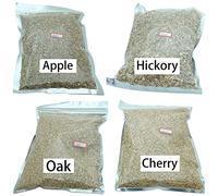 125 g/Sachet - Copeaux de Bois de Pommier, de Cerisier, de chêne et de Hickory - Sciure pour Barbecue - Boîte de Fumage - Morceaux de Bois pour Bacon - Accessoires pour Barbecue fumé(Bois de Pommier)