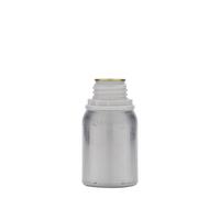 125 ml bouteille en aluminium, métal, argent, ouverture : DIN 32