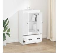 (12546)Meuble rangement - Buffet haut - contemporain - blanc 60x35 5x103 5 cm bois d'ingénierie poid:27.62 kg