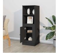 (12564)Meuble rangement - Buffet haut - contemporain - noir 36x35,5x103,5 cm bois d'ingénierie ,poid:18.58 kg
