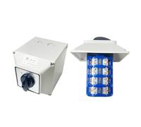 125A LW26-125/4 M avec boîtier étanche IP65 triphasé quatre fils bidirectionnel double alimentation moteur commutateur à came rotatif