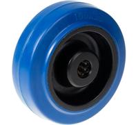 125mm 5" wheel blue rubber with nylon centre strong 400kg capacity, set of 2