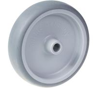 125mm wheel with grey TPR-rubber on polypropylene centre