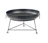127-3 noir acier brut Ø 80 cm Foyer