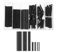 127 Pièces Kit de Gaine Thermorétractable Industrielle Noire | Polyoléfine, Se Coupe à Longueur Souhaitée, Protège les Connexions, Usage Intérieur et Extérieur