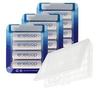 12er Batterie Panasonic eneloop standard AA, Mignon, dernière génération, max 2000mAh, 2100 cycles de charge avec l'offre AccuCell BOX10 10 + 2 s !