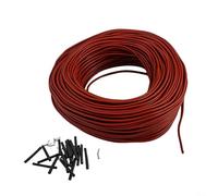 12K Câble chauffant en fibre de carbone 33Ω/m Isolation en silicone Infrarouge Chauffage au sol Bobine de fil 100 m Avec manchons en cuivre (100 m)