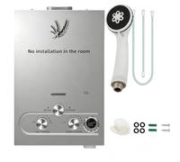 12L Chauffe-eau à Gaz,12 L/min,Instantané Chauffe Bain à Gaz Propane ou Butane,24KW Chaudière Instantanée à GPL avec Mode Hiver et Mode été pour Maison Camping Caravane