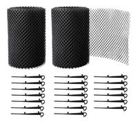 12M Grilles de Protection de Gouttière durable en PP, Protège Toiture et Protection contre Feuille + PLUS 20 Crochets de fixation+