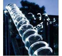 12M Solaire Ruban Lumineux ,100 LED Guirlande lumineuse de Corde Imperméable Extérieur Tube Rope Guirlande Lumineuse (blanc)