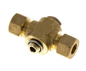 12mm & G1/4'' Te de compression en laiton avec filetage mâle 75 bar Acier zingue, avec insert NBR DIN EN 1254-2