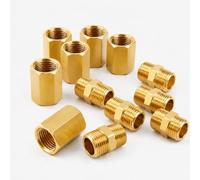 12PCS 1/4 "à 1/4" Femelle et Mâle BSP Filetage Laiton,Raccord 1/4 Pouce BSP Mâle Femelle en Laiton,Mamelon 1 4 Pour Tuyau Air Comprimé Eau Gaz,Raccord Femelle Femelle 1 4 Résistant Pour Installation