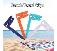 12pcs/4pcs/1 pièce Pinces de serviette de plage coupe-vent - Piquets de sable en plastique et attaches de tapis de pique-nique - Piquets d'ancrage de couverture d'extérieur pour le camping et les voya