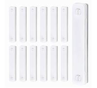 12PCS Aimants Fixation pour Moustiquaires, Support Magnétique pour Moustiquaire, Rideaux - Sans Perçage - Blanc