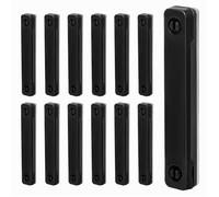 12PCS Aimants Fixation pour Moustiquaires, Support Magnétique pour Moustiquaire, Rideaux - Sans Perçage - Noir
