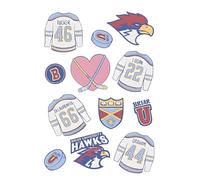 12PCS Autocollants off Campus Sur Le Thème Du Hockey Autocollants Briar U Personnage Graham Wells Autocollant Photo, Autocollants En Vinyle Imperméables, Produits Dérivés off Campus Pour Les Fans