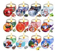 12PCS Bougies de Noël Bougies Parfumées 2.5oz Bougies d'aromathérapie Parfumées pour elle Bougies Parfumées pour Noël, Anniversaire, Thanksgiving, Fête des mères