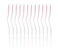 12Pcs Bougies Spirales Gâteau, Bougies Longues Fines Torsadées Gâteau Anniversaire Décoration Cupcake avec Support pour Fête Anniversaire Mariage Fête (Dégradé Mixte 1)