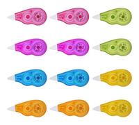 12pcs Correction Mini Pocket Mouse Rubans Correcteurs, 4 M X 5 Mm Rouleaux De Correction, Ruban Correcteur, Correcteur Souris, Roller Correcteur Pour L'ecole Et Au Bureau