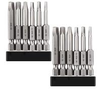 12pcs Embouts de Tournevis Magnétiques à Tête Carrée Embout Carré Visseuse