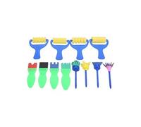 12pcs Enfants peinture brosses éponge peinture rouleau pinceau jouet dessin ensemble pour enfant G