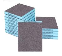 12PCS Eponge Abrasive Sec & Humide Papier de Verre 60 Grain éponge a poncer de Grossier à Fin Papier a Poncer Carrosserie, Bois, Métal, Placo, Plastique, Mur