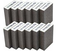 12pcs Éponge de ponçage, Cales à poncer kit Polissage Grain 60/80/100/120/180/220 spécifications lavables et réutilisables