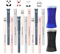 12pcs Erasable Gel Pens, 0.35 Mm Rollerball Friction Pens, Erasable Ballpoint Pens, Friction Pens With Cartoon, Cute Animal Gel, Ink For School, Office, Home