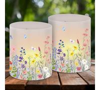 12PCS Lanterne Fleurs, Decoration Table, pour Bougies Chauffe-Plat ou Bougies