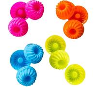 12pcs Mini Moule à Kougelhopf Silicone,Mini Moules à Kouglof en Silicone,Moule a Baba au Rhum,Moules à Kouglof pour MOULE A GATEAU