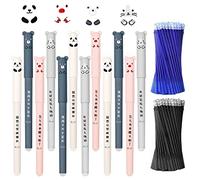 12Pcs Stylo Gel Effaçable,0,35mm Stylo à Friction Rollerball,Stylos à Bille | Effaçables, Stylos à Friction avec Cartoon, Gel Animal Mignon,à Encre pour école, Bureau, Maison