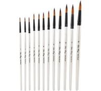 12pcs Tong Peak Dessin Brosse Stylo Ensemble Gouache Art Couleur Peinture à L'huile Outils De Peinture (Pic) G