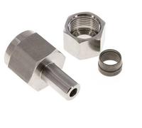 12S & G1/2'' Swivel droit en acier inoxydable avec filetage femelle pour manomètres 630 bar ISO 8434-1