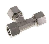 12S Raccord à compression en T à angle droit en acier inoxydable avec émerillon 400 bar FKM Ajustable ISO 8434-1