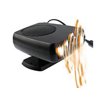 12V 150W Voiture Portable Radiateur Ventilateur, Baceyong 2-en-1 Céramique Auto Chauffage Refroidissement Dégivrage Antibuée pour Voiture Camion Noir