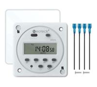 12V 16A Prise Programmateur Digital à 16 Programmes Horloge Programmable Minuteur Prise Electrique avec LCD Affichage Numérique An